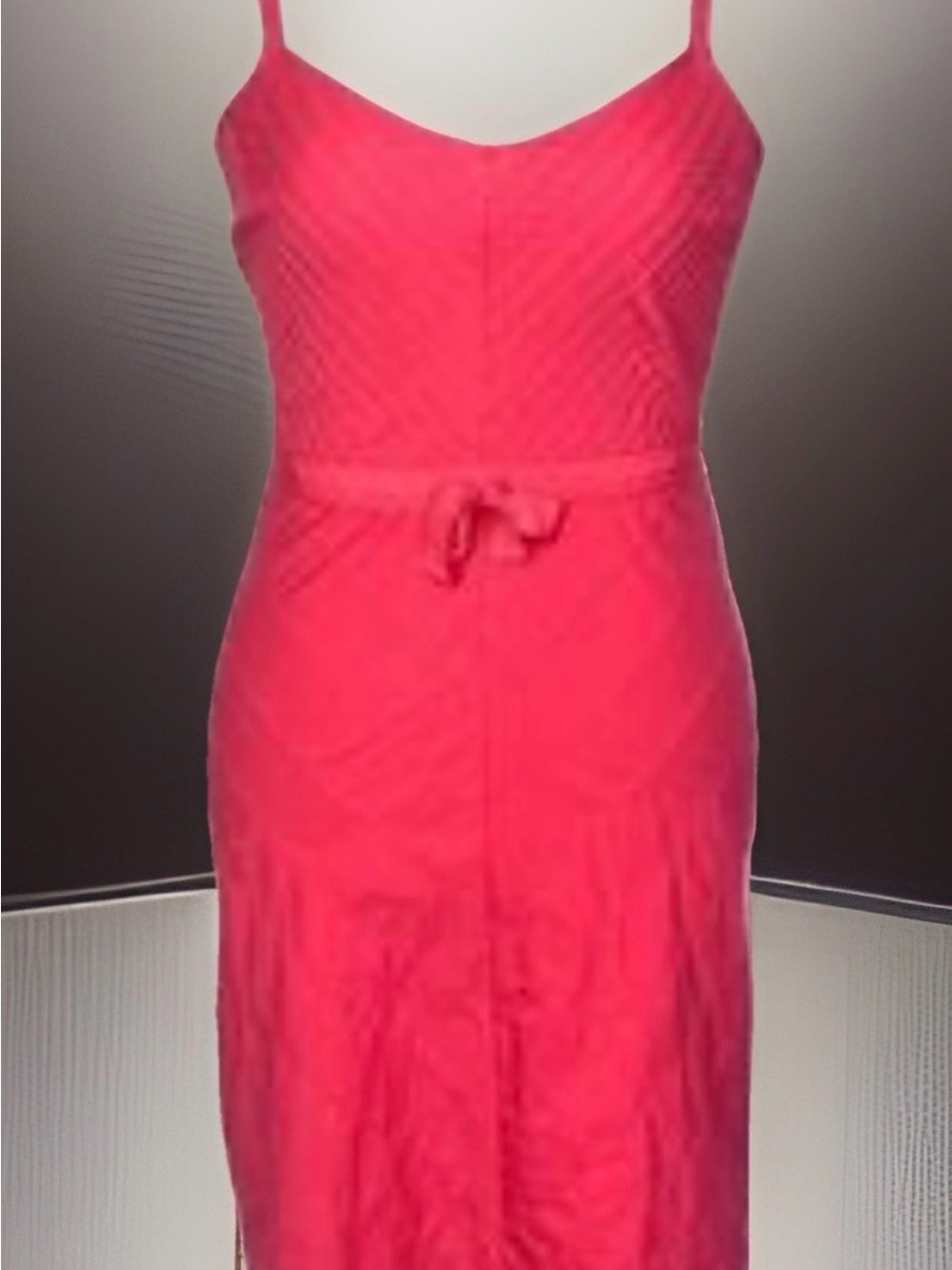 Vintage Y2K Coral-Pink Sleeveless Dress Country Twee Whimsical Cottagecore Prepy